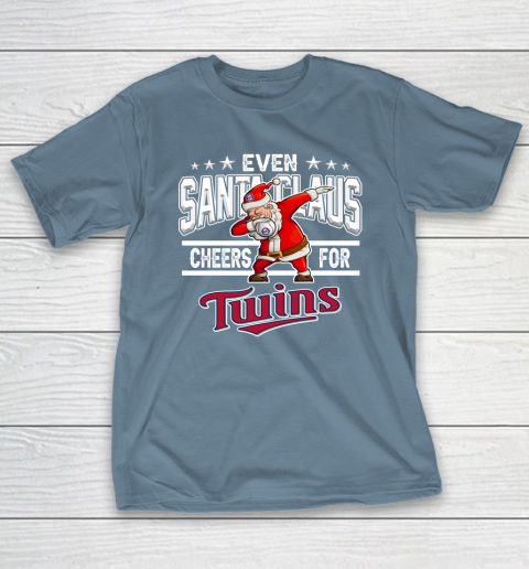 Minnesota Twins Even Santa Claus Cheers For Christmas MLB T-Shirt 6