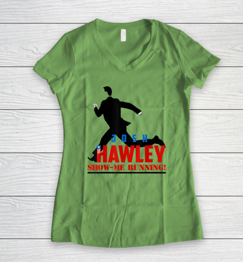 Josh Hawley Show Me Running Women's V-Neck T-Shirt 4