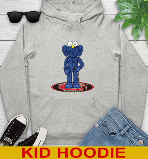 NHL Hockey New Jersey Devils Kaws Bff Blue Figure Shirt Youth Hoodie