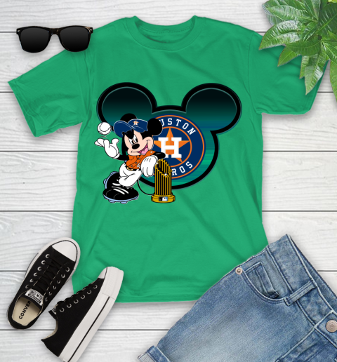 MLB Houston Astros The Commissioner's Trophy Mickey Mouse Disney Youth T-Shirt 6