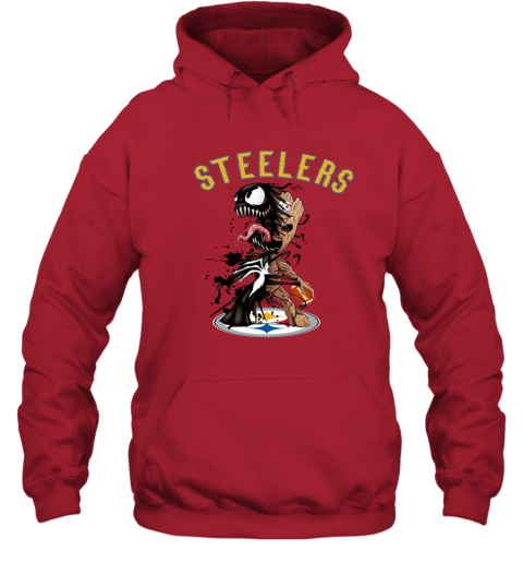 Pittsburgh Steelers Hoodies 3D Venom Pullover Hoodies