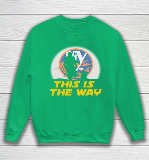 New York Islanders NHL Ice Hockey Star Wars Yoda And Mandalorian This Is The Way Sweatshirt 5