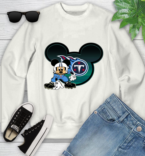 NFL Tennessee Titans Mickey Mouse Disney Football T Shirt Youth Sweatshirt