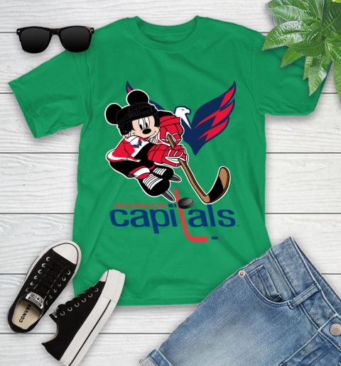NHL Washington Capitals Mickey Mouse Disney Hockey T Shirt Youth T-Shirt 6