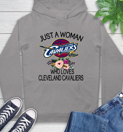 NBA Just A Woman Who Loves Cleveland Cavaliers Basketball Sports Hoodie 4