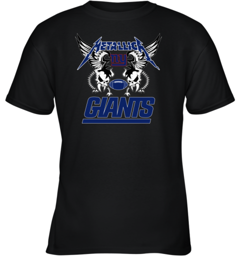 New York Giants Metallica Heavy Metal Football Youth T-Shirt