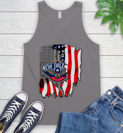New Orleans Pelicans NBA Basketball American Flag Tank Top - Image 7