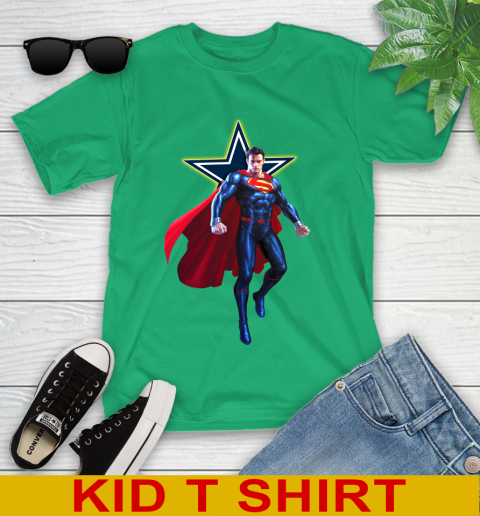 NFL Superman DC Sports Football Dallas Cowboys Youth T-Shirt 6