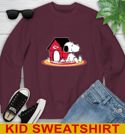 NFL Football Kansas City Chiefs Snoopy The Peanuts Movie Shirt Youth Sweatshirt 5