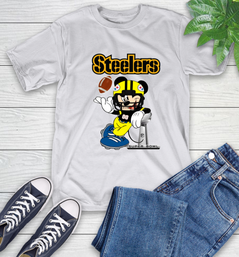 NFL Pittsburgh Steelers Mickey Mouse Disney Super Bowl Football T Shirt T-Shirt 12