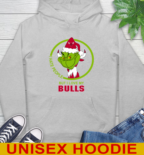 Chicago Bulls NBA Christmas Grinch I Hate People But I Love My Favorite Basketball Team Hoodie 6