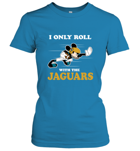 NFL Mickey Mouse I Only Roll With Jacksonville Jaguars Youth Hoodie 