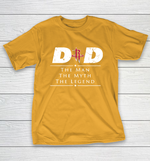 Houston Rockets NBA Basketball Dad The Man The Myth The Legend T-Shirt 2