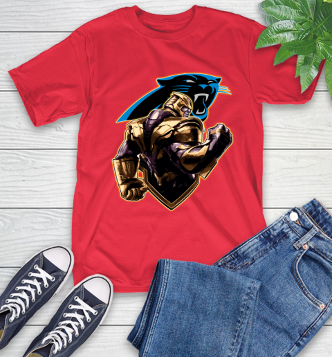 NFL Thanos Avengers Endgame Football Sports Carolina Panthers T-Shirt 10