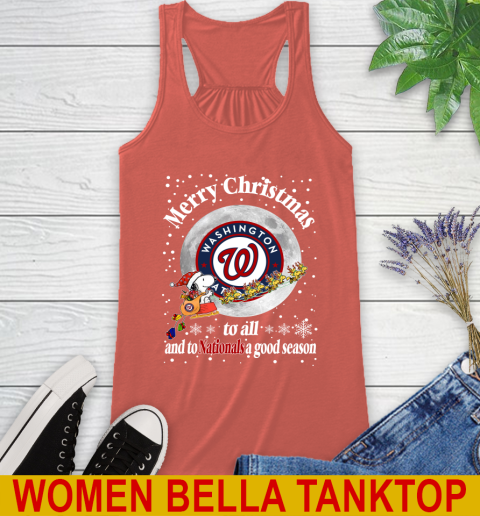 Washington Nationals Merry Christmas To All And To Nationals A Good Season MLB Baseball Sports Racerback Tank - Image 4