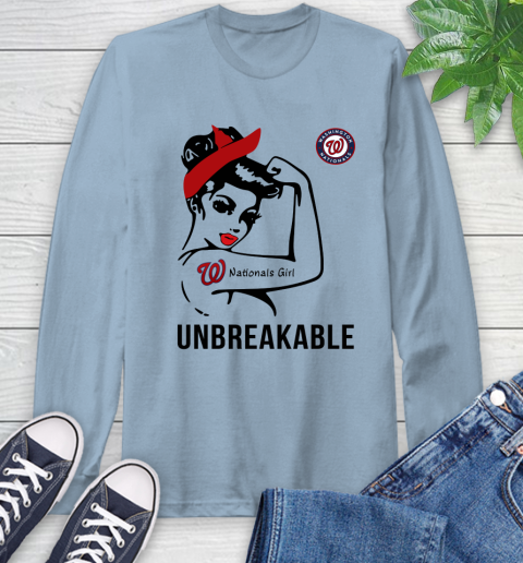 WASHINGTON NATIONALS MLB Toronto Blue Jays Girl Unbreakable Baseball Sports Long Sleeve T-Shirt 6