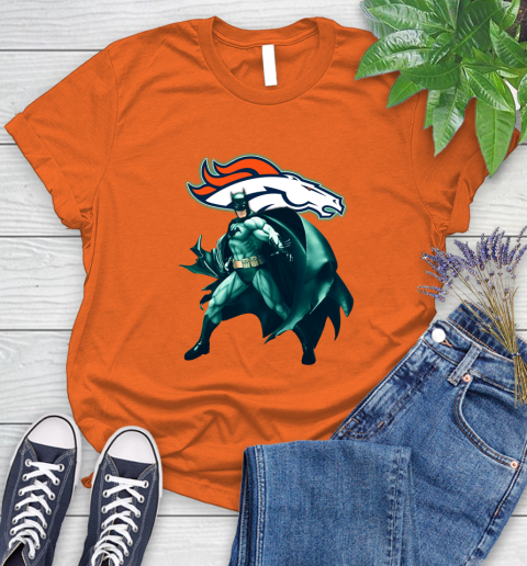NFL Batman Football Sports Denver Broncos Women's T-Shirt 4