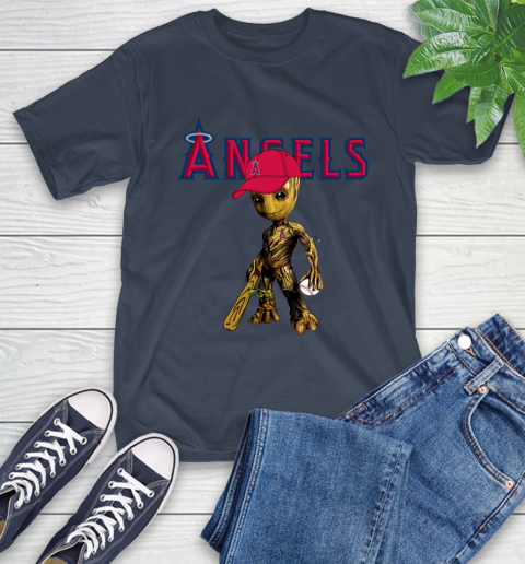 MLB Los Angeles Angels Groot Guardians Of The Galaxy Baseball T-Shirt 4