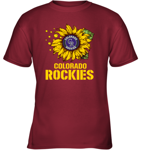 Colorado Rockiers Sunflower MLB Baseball Youth T-Shirt