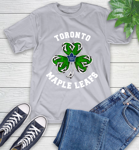 NHL Toronto Maple Leafs Three Leaf Clover St Patrick's Day Hockey Sports T-Shirt 6
