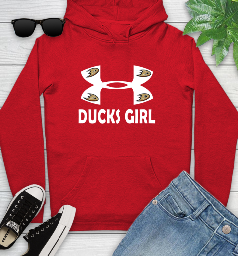NHL Anaheim Ducks Girl Under Armour Hockey Sports Youth Hoodie 12