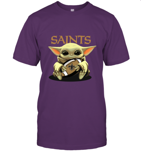 Baby Yoda Loves The New Orleans Saints Star Wars NFL Unisex Jersey Tee