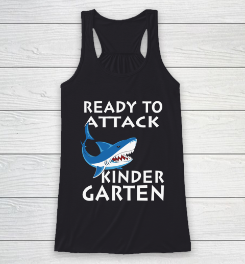 Back To School Shirt Ready to attack kindergarten 1 Racerback Tank