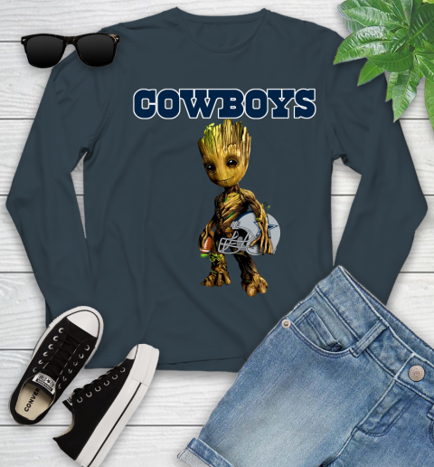 Dallas Cowboys NFL Football Groot Marvel Guardians Of The Galaxy Youth Long Sleeve 8