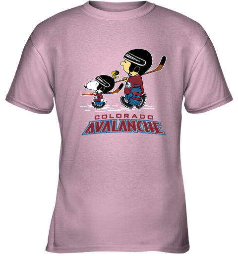 Let's Play Colorado Avalanche Ice Hockey Snoopy NHL Youth T-Shirt