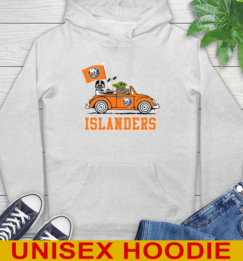 NHL Hockey New York Islanders Darth Vader Baby Yoda Driving Star Wars Shirt Hoodie