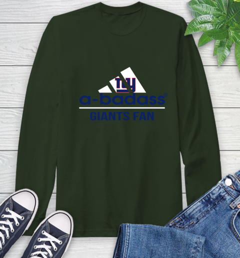 New York Giants NFL Football A Badass Adidas Adoring Fan Sports Long Sleeve T-Shirt 7