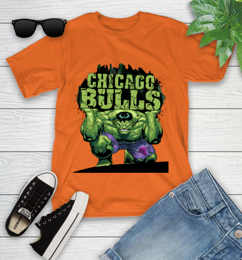 Chicago Bulls NBA Basketball Incredible Hulk Marvel Avengers Sports Youth T-Shirt 7