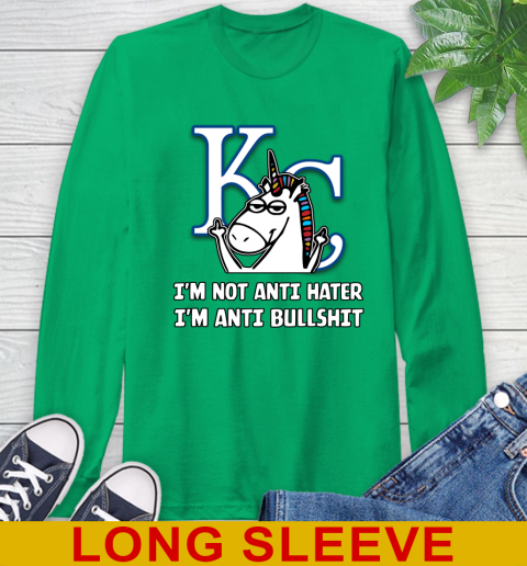 Los Angeles Angels MLB Baseball Unicorn I'm Not Anti Hater I'm Anti Bullshit (2) Long Sleeve T-Shirt 7