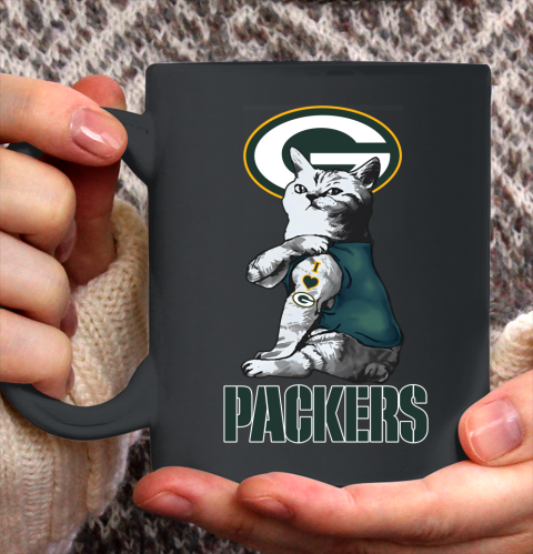 NFL Football My Cat Loves Green Bay Packers Ceramic Mug 11oz