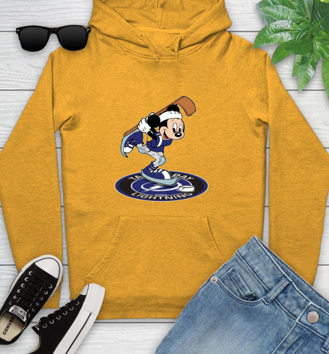 NHL Hockey Tampa Bay Lightning Cheerful Mickey Disney Shirt Youth Hoodie 3