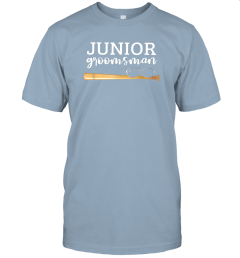 09il junior groomsman baseball bat wedding party jr boys gift jersey t shirt 60 front light blue