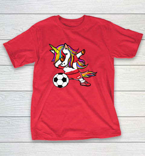 Dabbing Unicorn Austria Football Austrian Flag Soccer T-Shirt 22