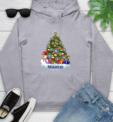 Seattle Mariners Merry Christmas MLB Baseball Sports Youth Hoodie 6