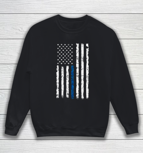 Thin Blue Line America Flag Sweatshirt