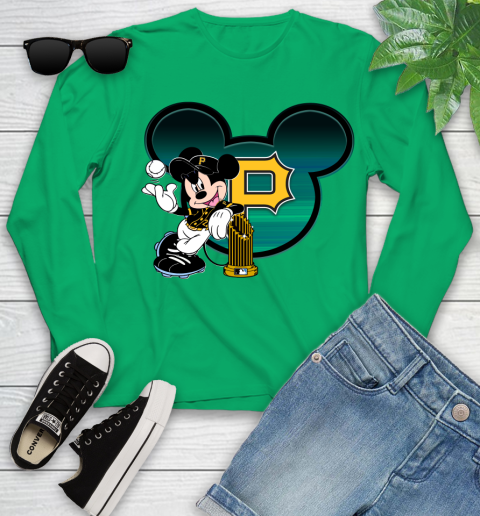 MLB Pittsburgh Pirates The Commissioner's Trophy Mickey Mouse Disney Youth Long Sleeve 6