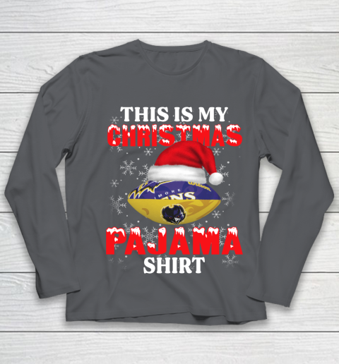 Baltimore Ravens This Is My Christmas Pajama Shirt NFL Youth Long Sleeve 6