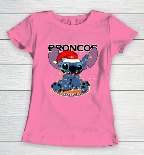 Denver Broncos NFL Football noel stitch Christmas Women's T-Shirt 9