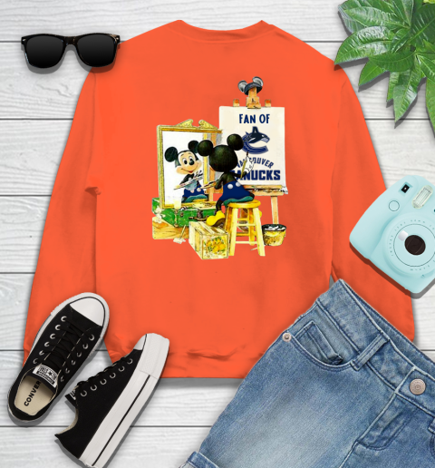 NHL Hockey Vancouver Canucks Mickey Drawing Shirt 27