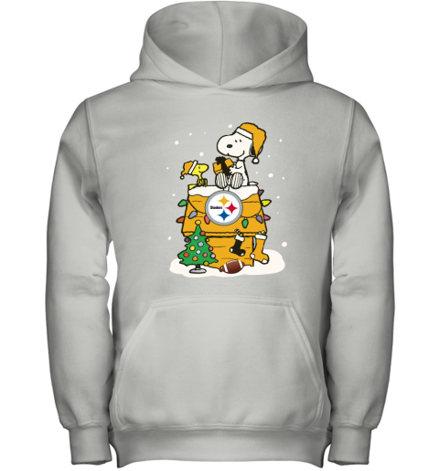 A Happy Christmas With Pitburg Steelers Snoopy Youth Hoodie