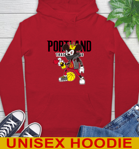 Portland Trail Blazers NBA Basketball Mickey Peace Sign Sports Hoodie 10