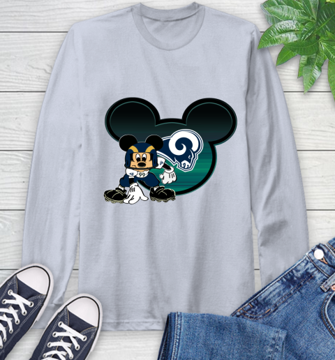 NFL Los Angeles Rams Mickey Mouse Disney Football T Shirt Long Sleeve T-Shirt 6