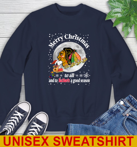 Chicago Blackhawks Merry Christmas To All And To Blackhawks A Good Season NHL Hockey Sports Sweatshirt 2