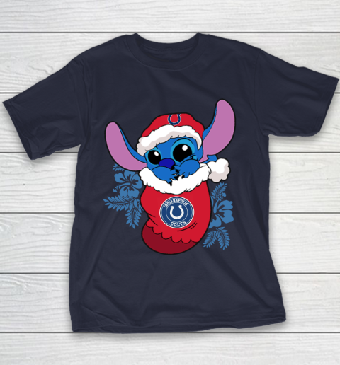 Indianapolis Colts Christmas Stitch In The Sock Funny Disney NFL Youth T-Shirt 4