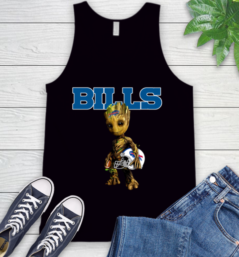 Buffalo Bills NFL Football Groot Marvel Guardians Of The Galaxy Tank Top 2