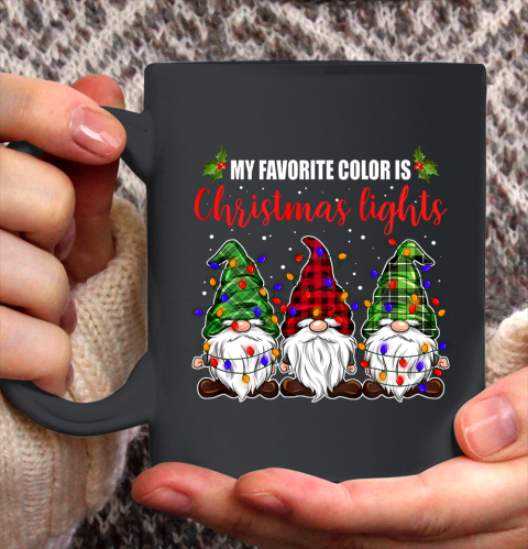 My Favorite Color Is Christmas Light Gnome Merry Christmas Ceramic Mug 11oz